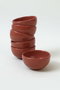 Hermia X00017481 Juego de Cuencos de Gres Cerámico Rojo Teja 8cm/110ml (6 Piezas)